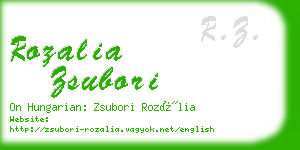 rozalia zsubori business card